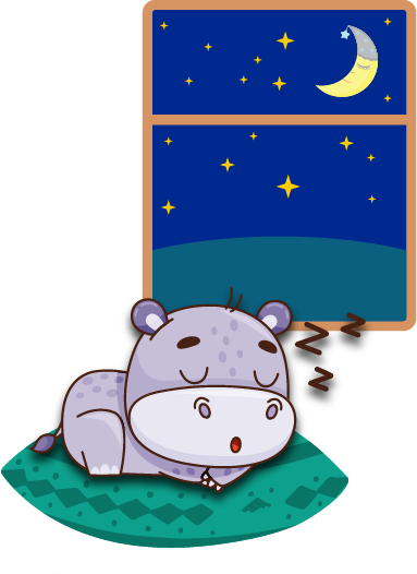 hipopotamo de noche